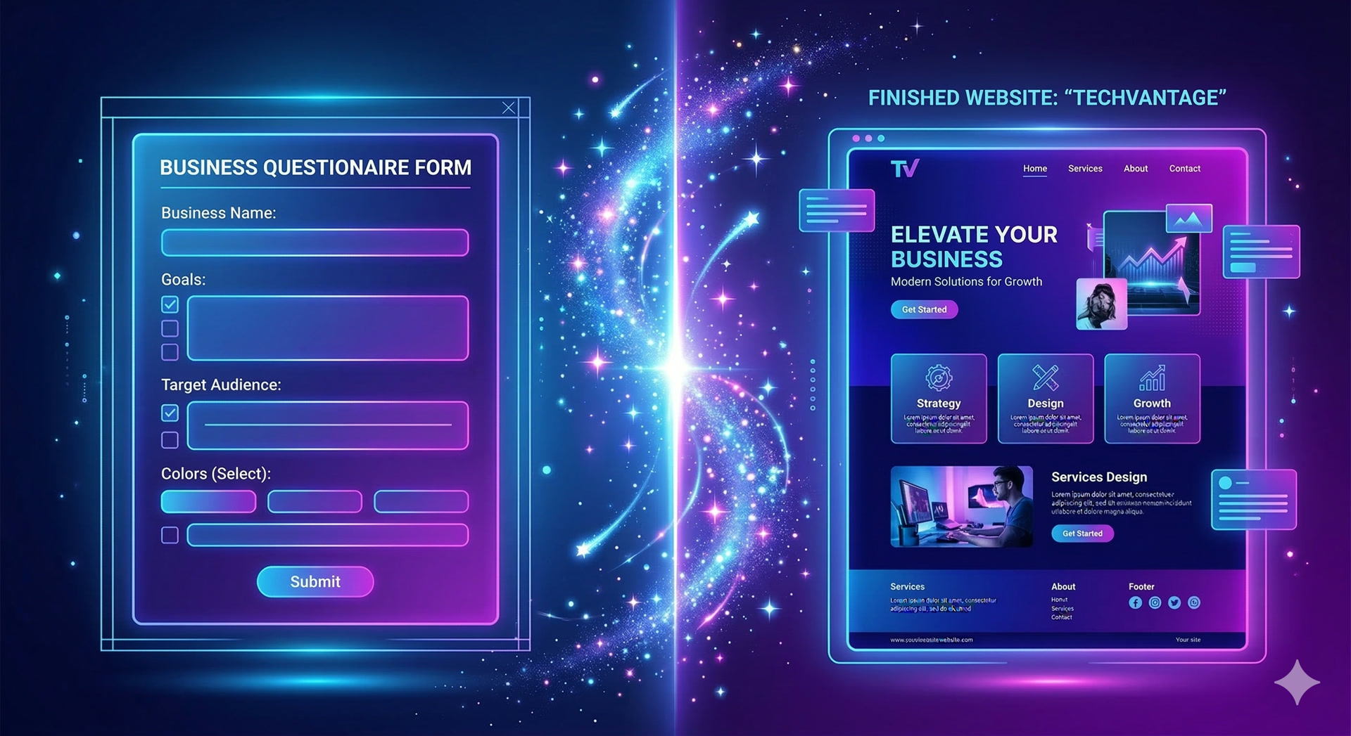 AI builds your website in minutes